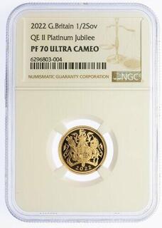 Australia 2015 Perth Mint Half Sovereign 15 Dollars Gold NGC PF70 Ultra Cameo 