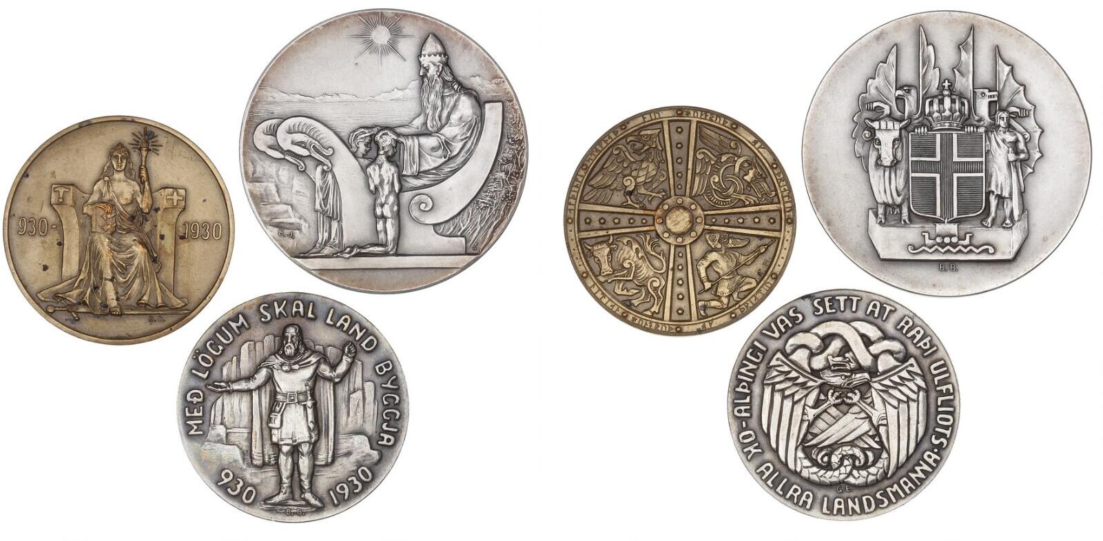 Iceland set 7 coins 1 10 10 25 50 Aurar 1 1 Krona 1965-1981 aUNC/ XF Lemberg 