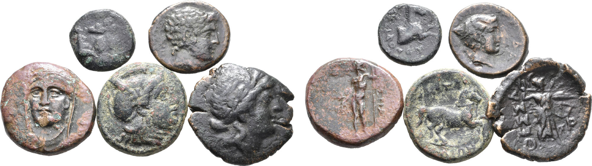 Thessalian Liga Larissa Tesalia 196bc Apollo Athena Antigua moneda griega i47172 