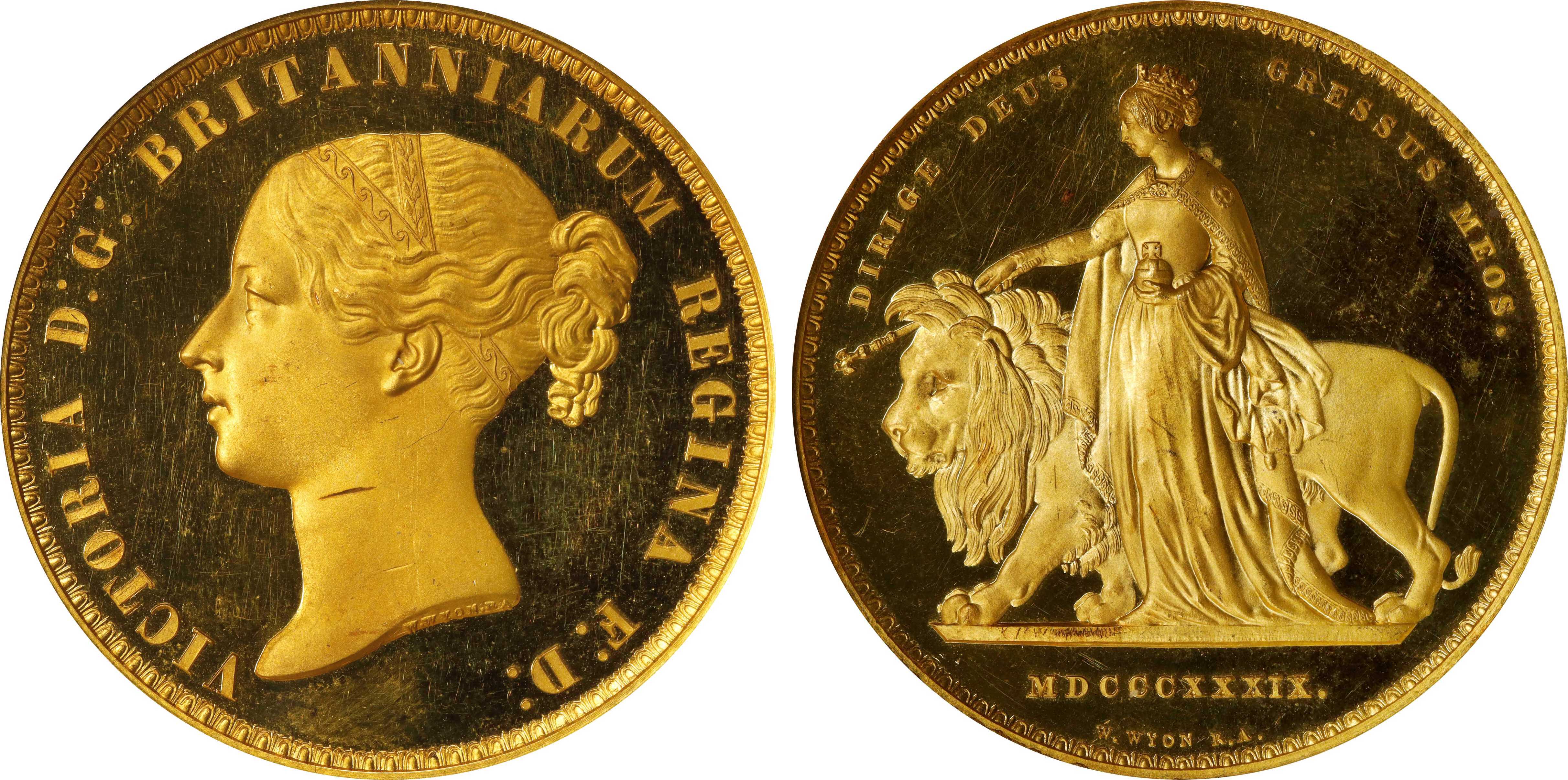 25 Pounds 1/4 oz Gold PCGS MS-69 Una and the Lion Great Britain 2001 Britannia 